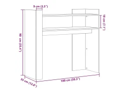 Mesa consola blanca 100x35x90 cm madera de ingeniería