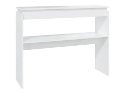Mesa consola blanca 102x30x80 cm madera de ingeniería