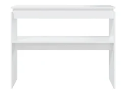 Mesa consola blanca 102x30x80 cm madera de ingeniería