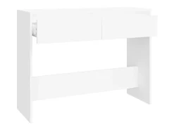 Mesa consola blanca 100x35x76,5 cm madera de ingeniería