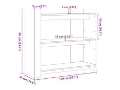 Mesa consola blanca 100x35x90 cm madera de ingeniería