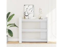 Mesa consola blanca 100x35x90 cm madera de ingeniería