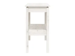 Mesa consola Blanca 110x40x75 cm Madera maciza de pino