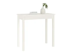 Mesa consola Blanca 80x40x75 cm Madera maciza de pino