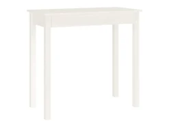 Mesa consola Blanca 80x40x75 cm Madera maciza de pino