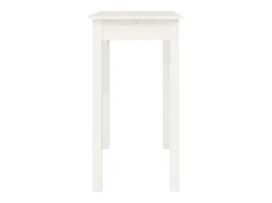 Mesa consola Blanca 80x40x75 cm Madera maciza de pino