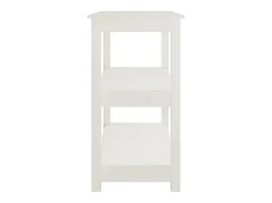 Mesa consola Blanca 80x40x74 cm Madera maciza de pino