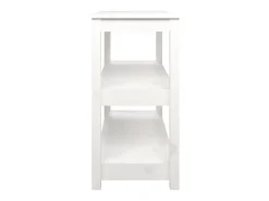 Mesa consola Blanca 110x40x74 cm Madera maciza de pino