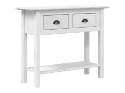 Mesa consola BODO madera maciza de pino blanco 91x35x74 cm ES444435