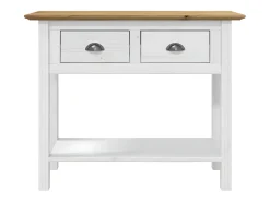 Mesa consola BODO madera maciza de pino marrón 91x35x74 cm ES988281
