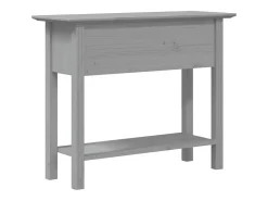 Mesa consola BODO madera maciza de pino gris 90x34,5x73 cm
