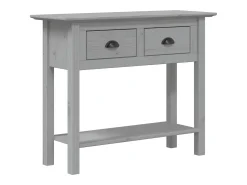 Mesa consola BODO madera maciza de pino gris 90x34,5x73 cm