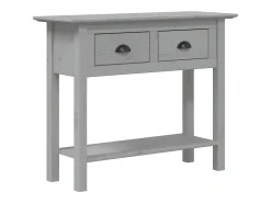 Mesa consola BODO madera maciza de pino gris 91x35x74 cm ES203101