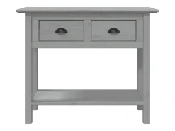 Mesa consola BODO madera maciza de pino gris 91x35x74 cm ES203101