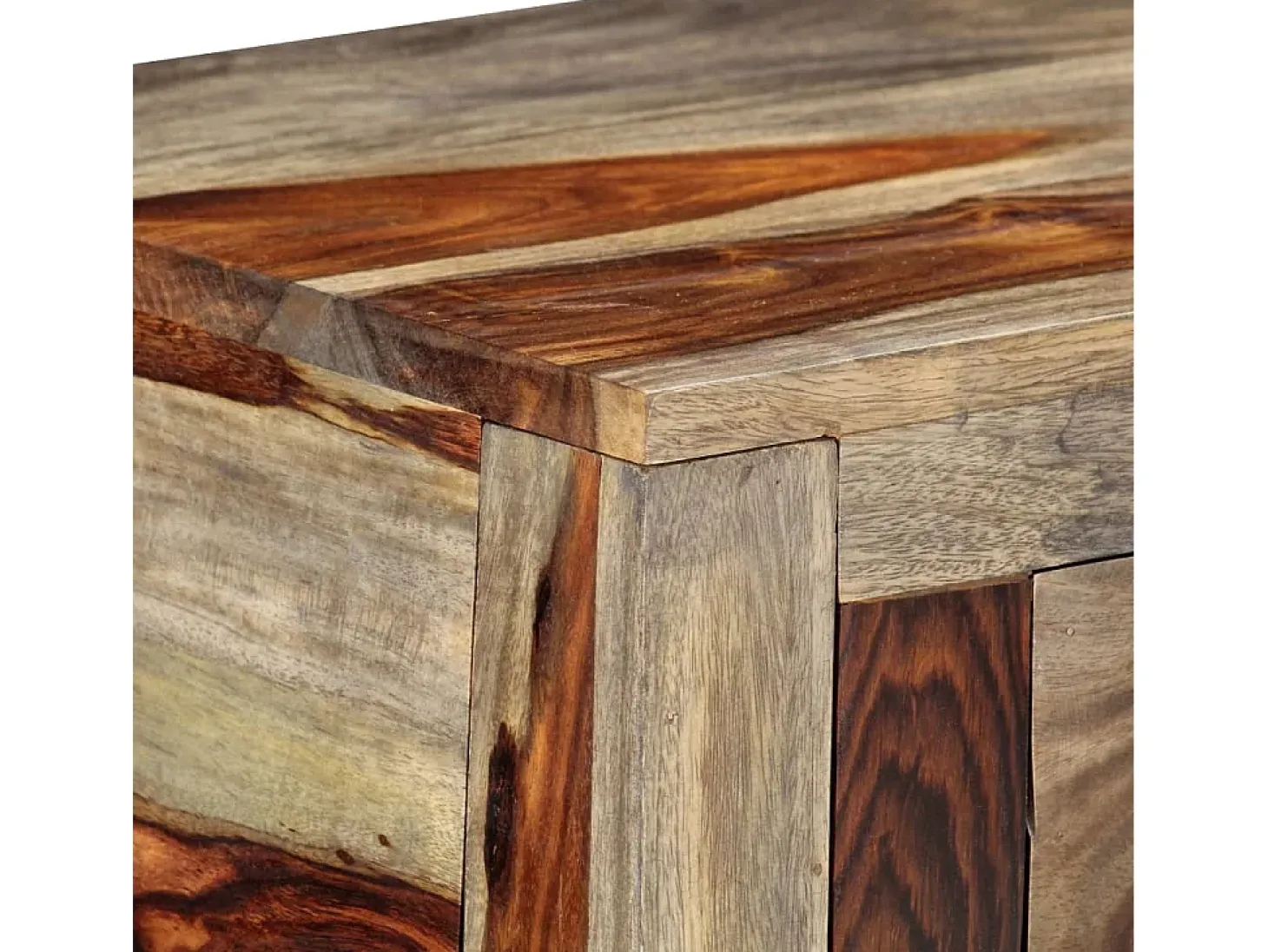 Mesa consola con 3 cajones madera maciza acacia 120x30x75cm