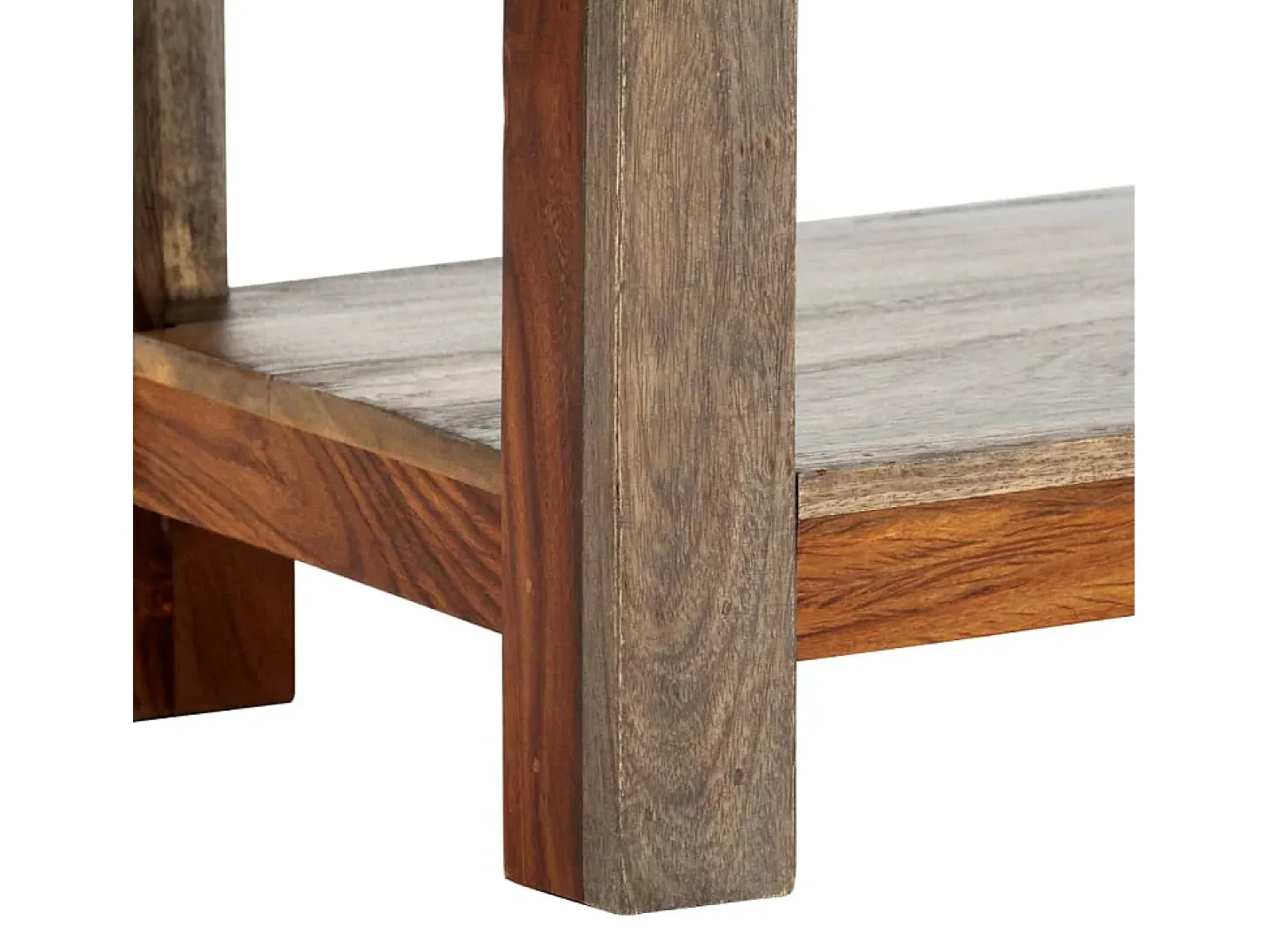 Mesa consola con 3 cajones madera maciza acacia 120x30x75cm