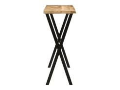 Mesa consola con borde natural madera maciza mango 105x33x76 cm
