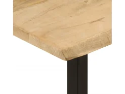 Mesa consola con borde natural madera mango maciza 105x33x76 cm