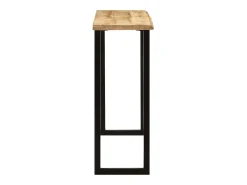 Mesa consola con borde natural madera mango maciza 105x33x76 cm