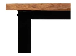 Mesa consola con borde vivo madera maciza acacia 110x35x80 cm