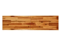 Mesa consola con borde vivo madera maciza acacia 140x40x80 cm