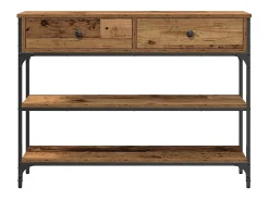 Mesa Consola con cajón Madera vieja 100 x 25 x 75 cm