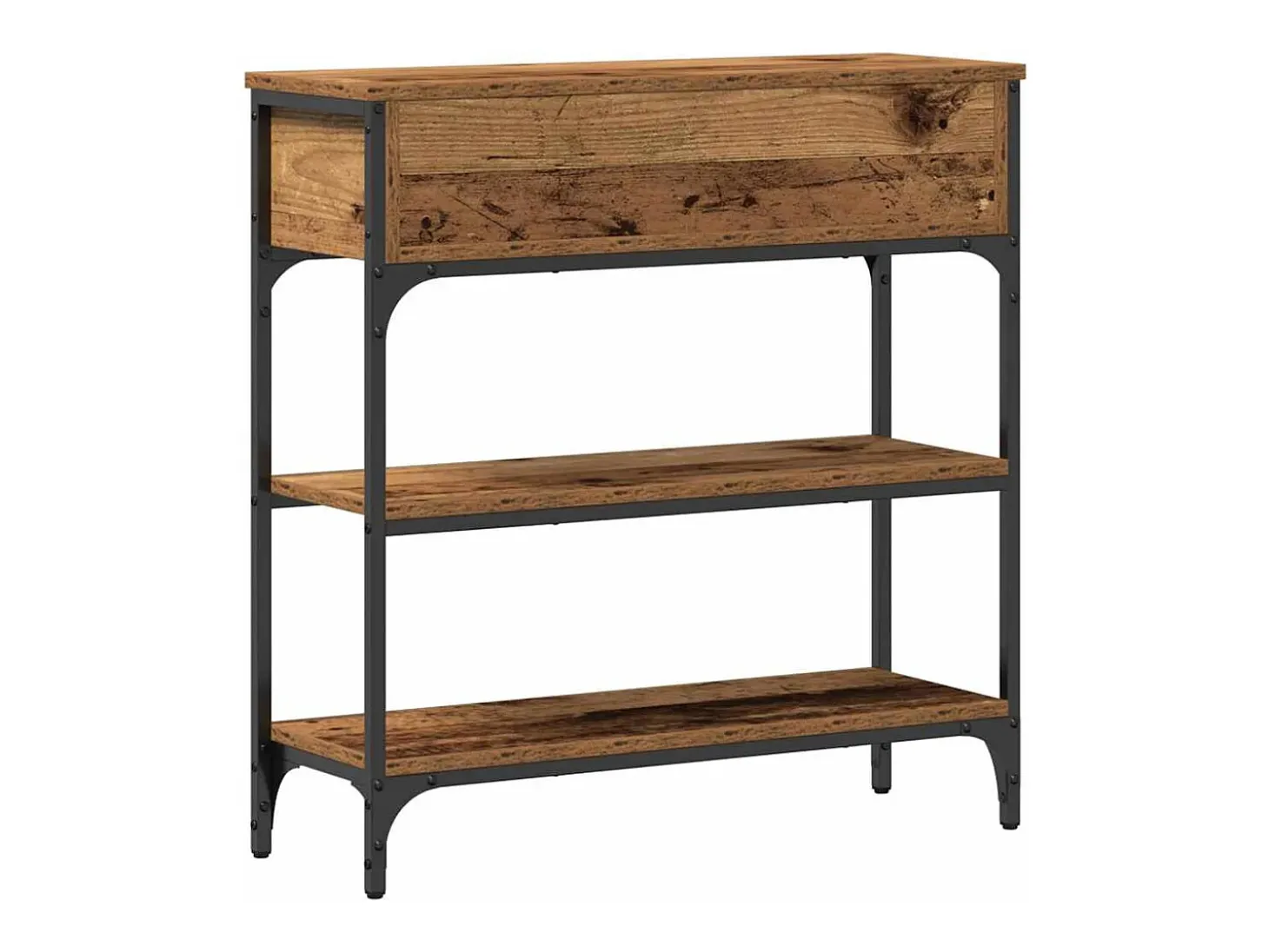 Mesa Consola con cajón Madera vieja 72.5 x 25 x 75 cm