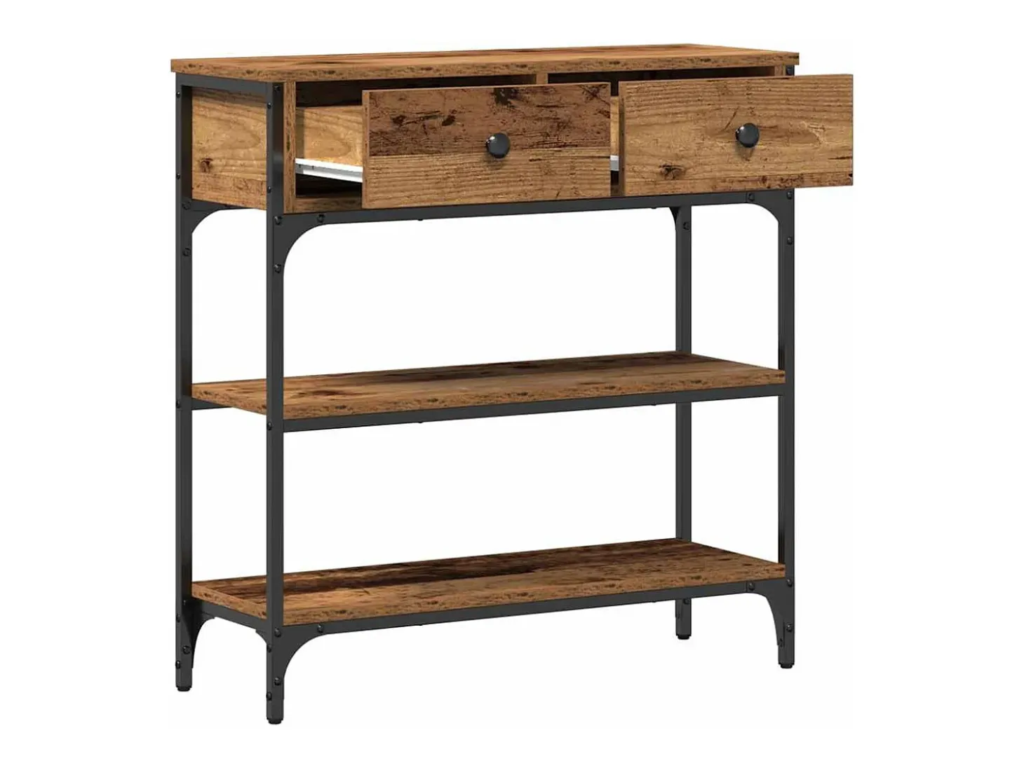 Mesa Consola con cajón Madera vieja 72.5 x 25 x 75 cm
