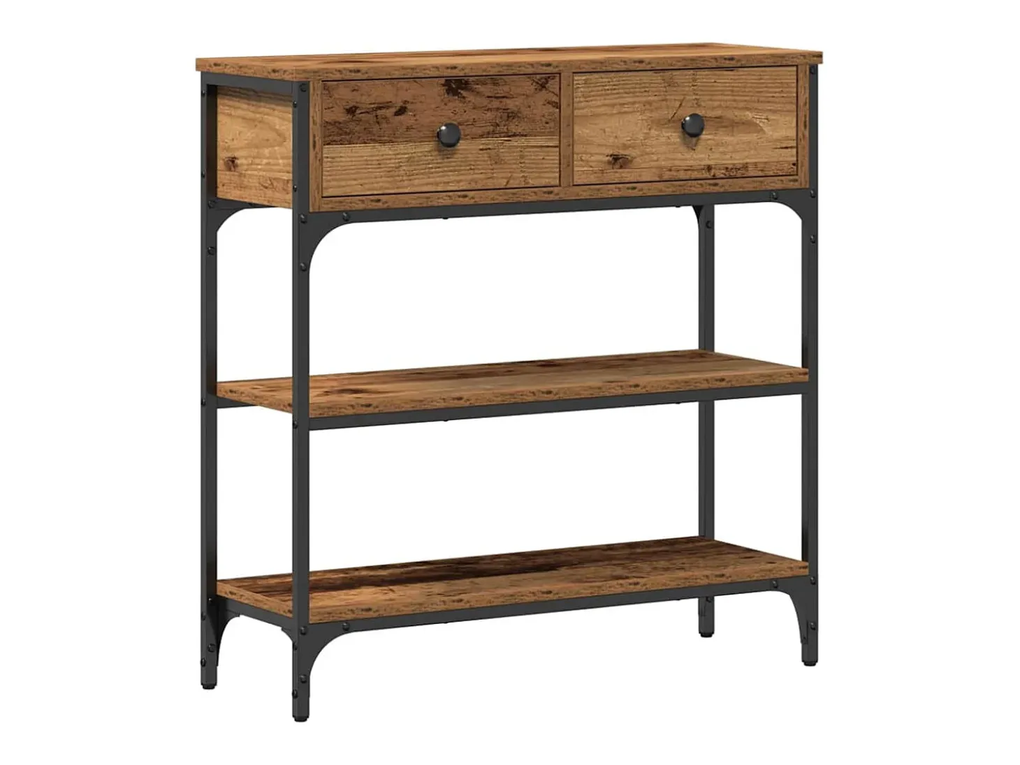 Mesa Consola con cajón Madera vieja 72.5 x 25 x 75 cm