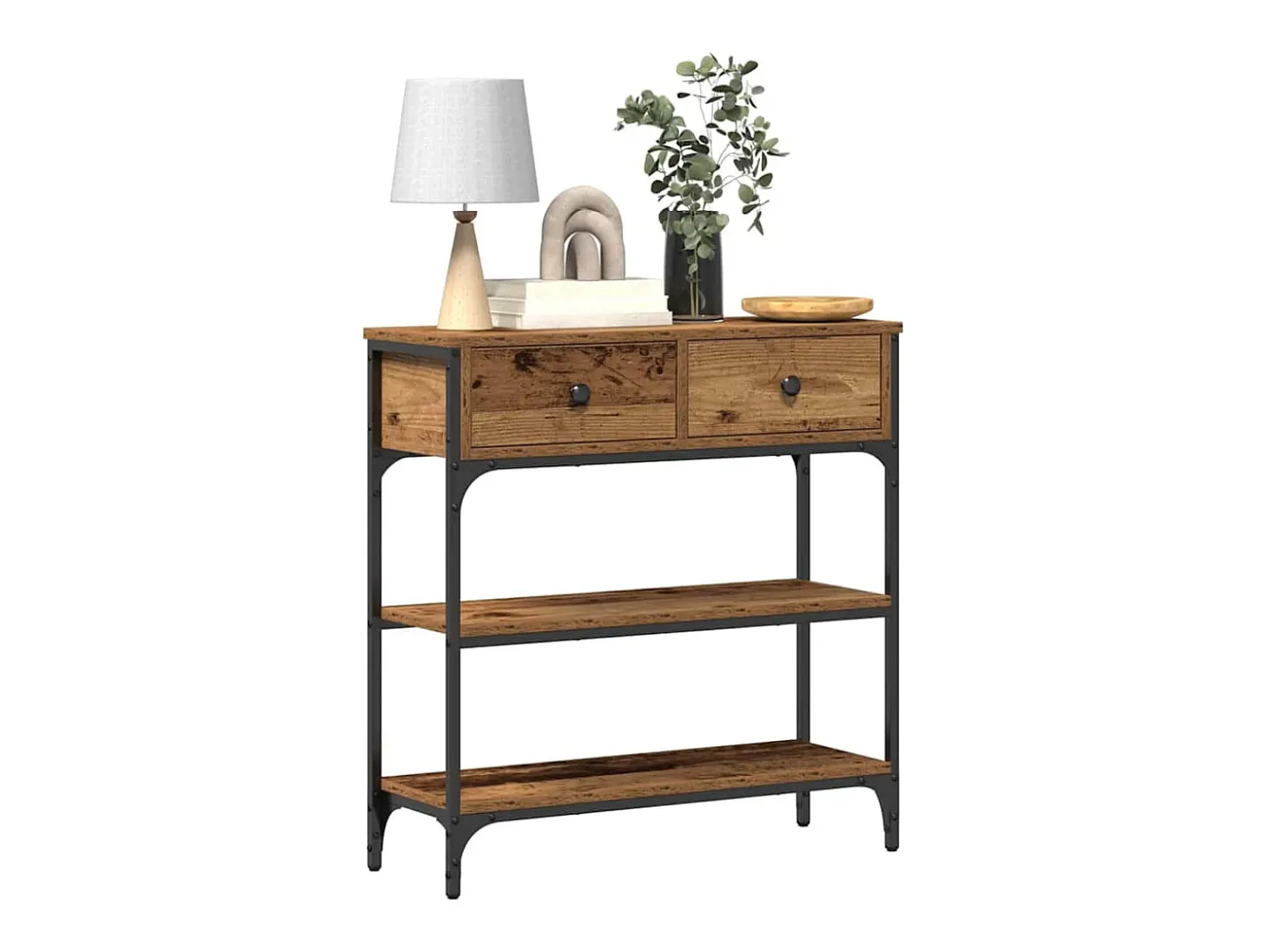 Mesa Consola con cajón Madera vieja 72.5 x 25 x 75 cm