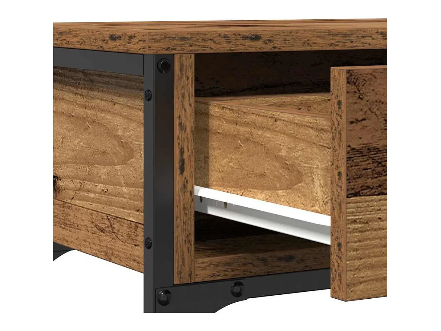 Mesa Consola con cajón Madera vieja 72.5 x 25 x 75 cm
