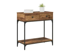 Mesa Consola con cajón Madera vieja 75 x 34.5 x 75 cm