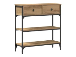 Mesa Consola con cajón Roble artisan 72.5 x 25 x 75 cm