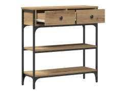 Mesa Consola con cajón Roble artisan 72.5 x 25 x 75 cm