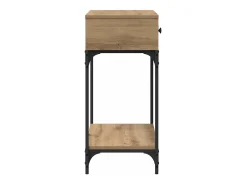 Mesa Consola con cajón Roble artisan 75 x 34.5 x 75 cm