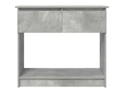 Mesa consola con cajones gris hormigón 85,5x38,5x74,5 cm