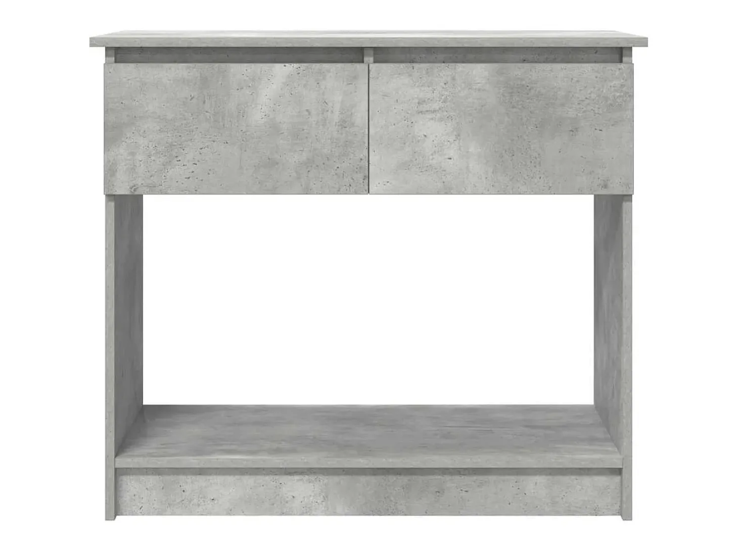 Mesa consola con cajones gris hormigón 85,5x38,5x74,5 cm