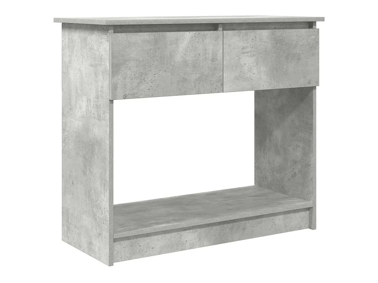 Mesa consola con cajones gris hormigón 85,5x38,5x74,5 cm