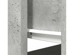 Mesa consola con cajones gris hormigón 85,5x38,5x74,5 cm