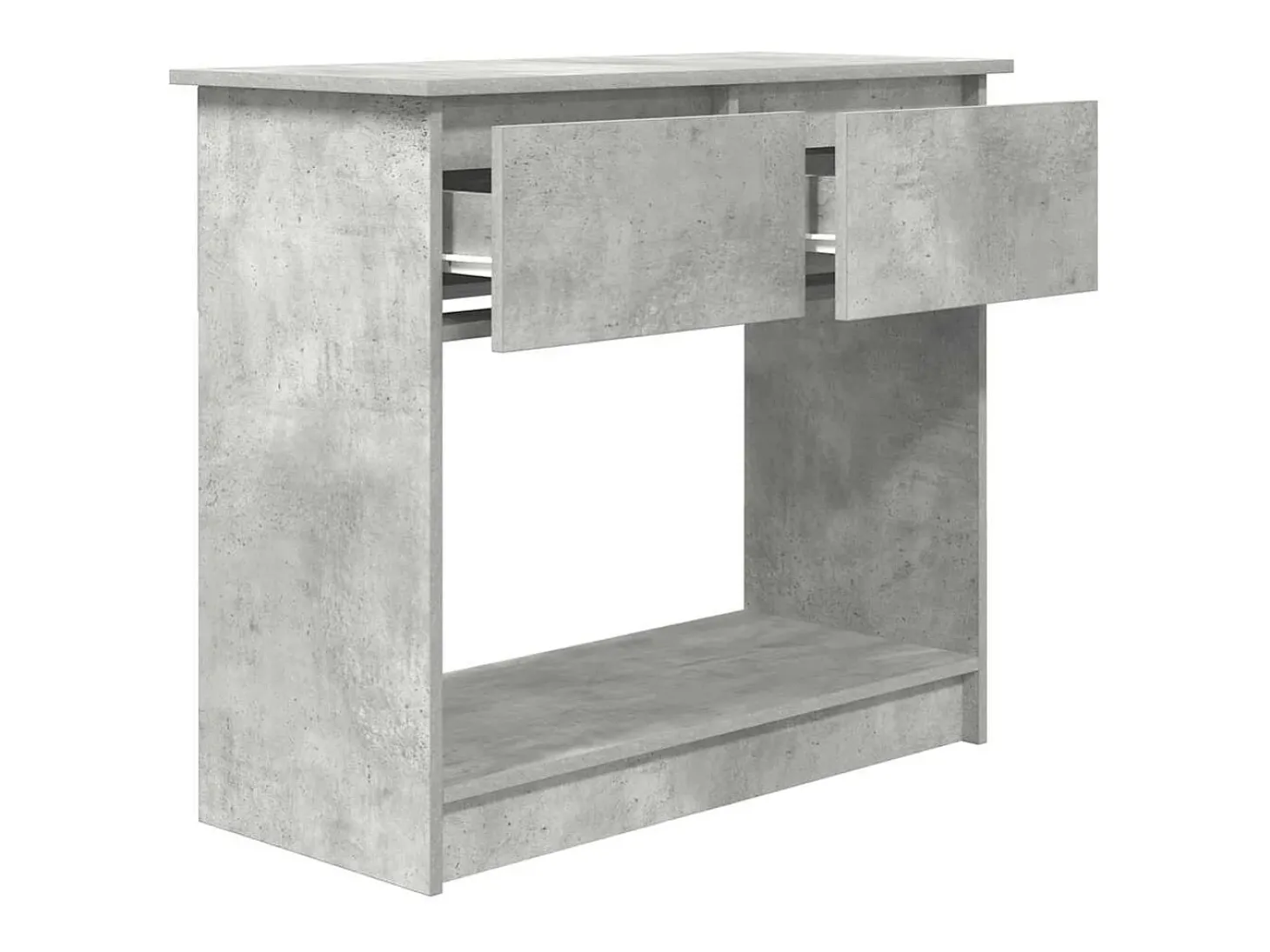 Mesa consola con cajones gris hormigón 85,5x38,5x74,5 cm