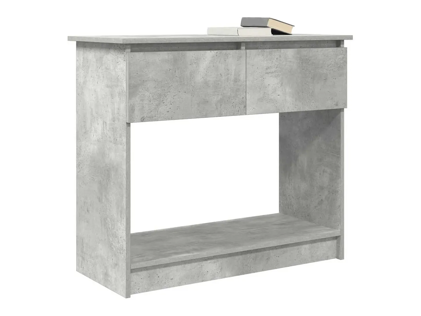 Mesa consola con cajones gris hormigón 85,5x38,5x74,5 cm