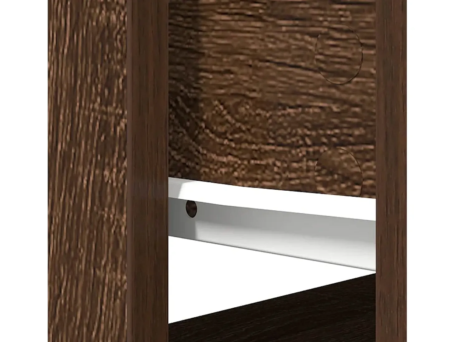 Mesa consola con cajones roble marrón 85,5x38,5x74,5 cm