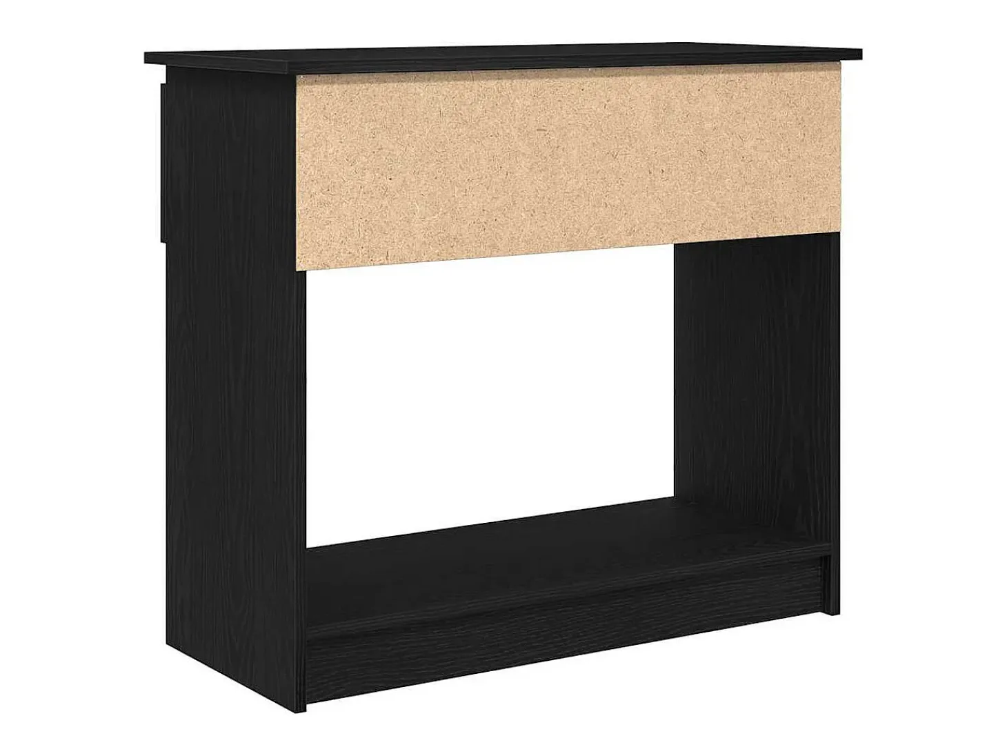 Mesa consola con cajones negra 85,5x38,5x74,5 cm