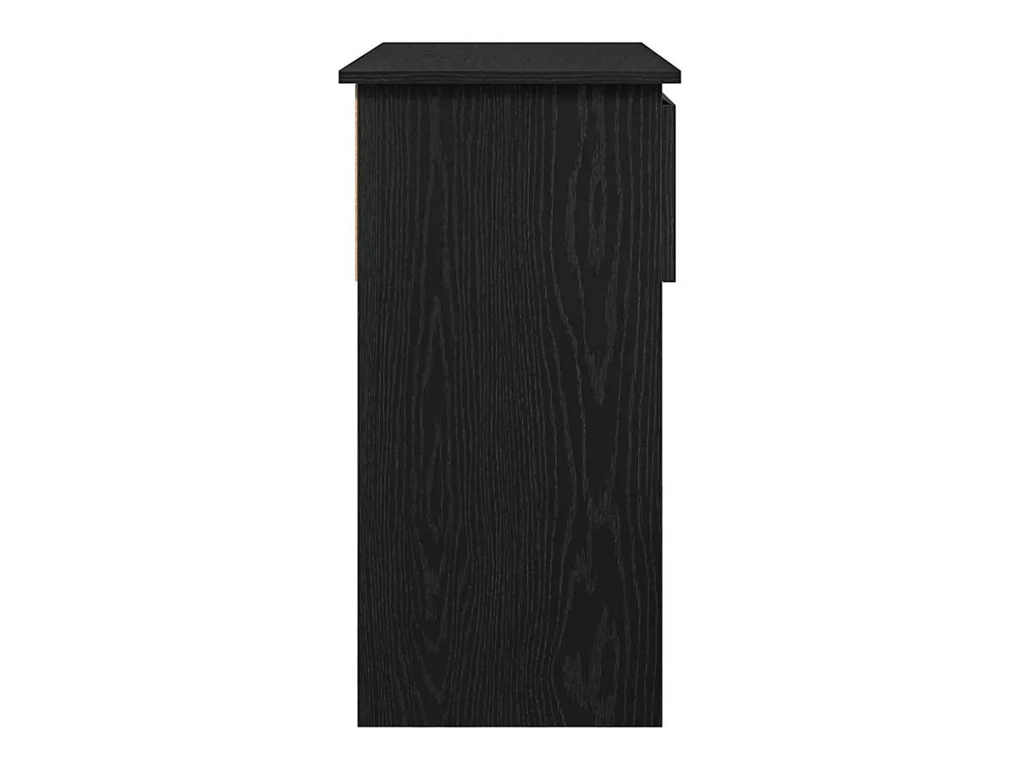 Mesa consola con cajones negra 85,5x38,5x74,5 cm