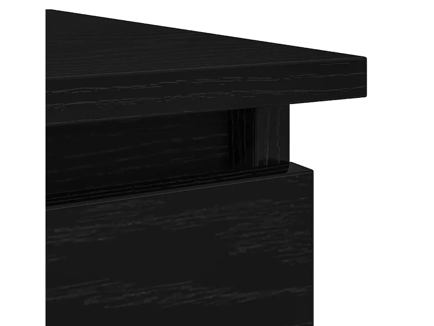 Mesa consola con cajones negra 85,5x38,5x74,5 cm