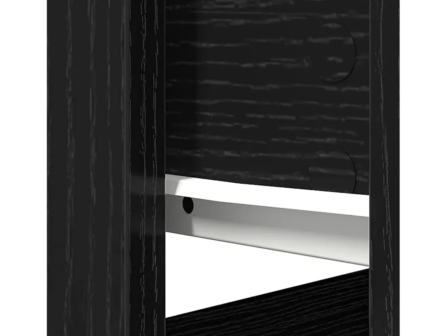 Mesa consola con cajones negra 85,5x38,5x74,5 cm