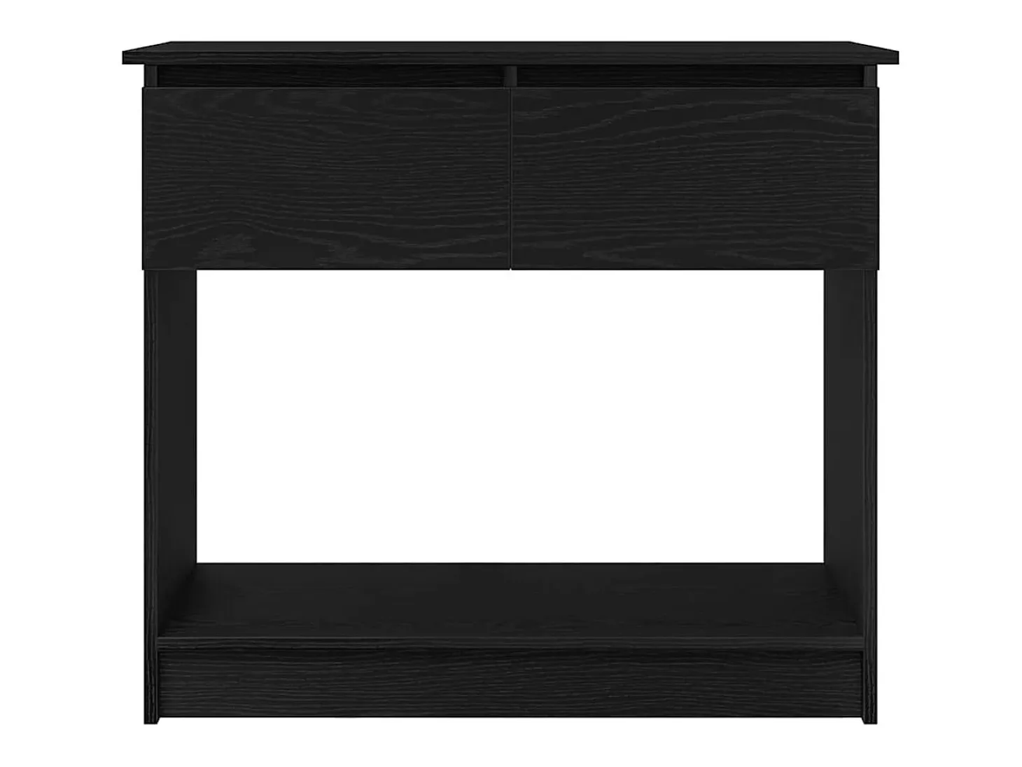 Mesa consola con cajones negra 85,5x38,5x74,5 cm