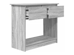 Mesa consola con cajones Sonoma gris 85,5x38,5x74,5 cm