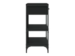 Mesa consola con cajones y estantes madera de ingeniería negro