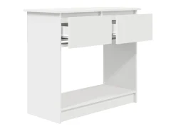 Mesa consola con cajones blanca 85,5x38,5x74,5 cm